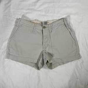 VTG Y2k Abercrombie & Fitch Women's Light Gray Chino Shorts
